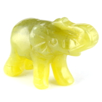 Lemon Jade Elephant Carving