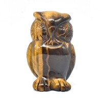 Tigers Eye Owl Carving